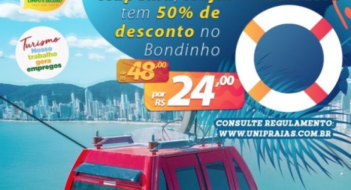 Bondinho pela metade do preço em junho para moradores de Balneário Camboriú e cidades vizinhas